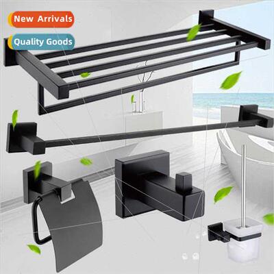 Bath Towel Rack Set 304 Black Bathroom Hardware Hanging Sets