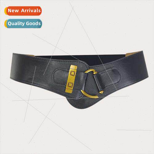 Korea dress slant wide waistband elastic elastic ladies belt