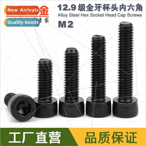12.9 black cup head socket head cap screws M2*3 4 5 6 8 10 1