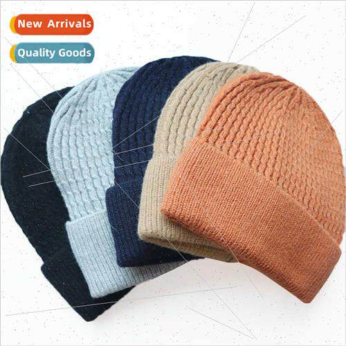2023 fashion classic men women warm wool cap jacquard solid