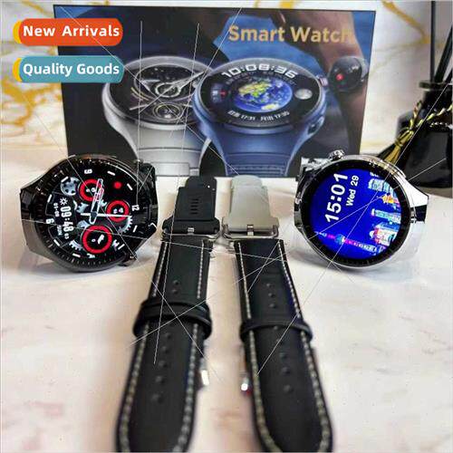 TOP round screen sports watch three strap wireless charging