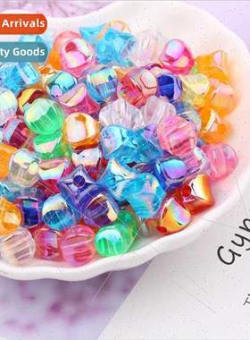 diy handmade beading materials AB illusion quadrangular bead
