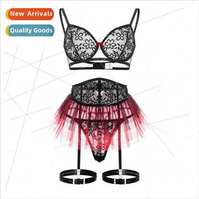New female sexy lace lace wh steel ring erotic lingerie bra