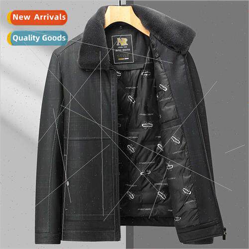 Cowboy down jacket men winter warm new middle-aged elderly d