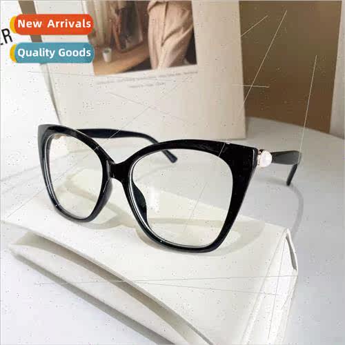 Large frame pearl legs large face eyeglasses frame female ve