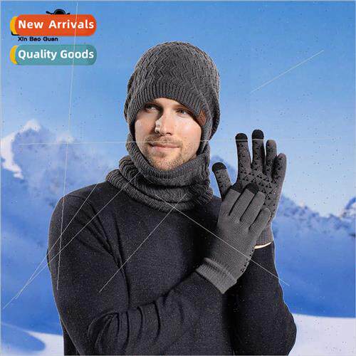 9603 new Europe Uned States men knted cap winter warm padded