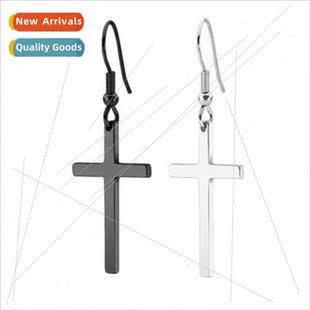 steel cross ear Korea earrings stainless hook simple fashion