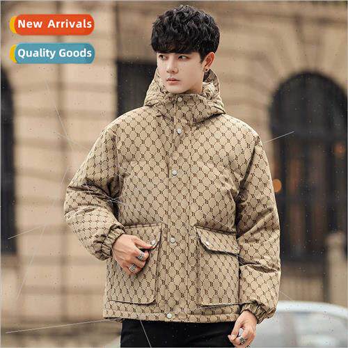 2023 new letters tide whe duck down jacket men women short l