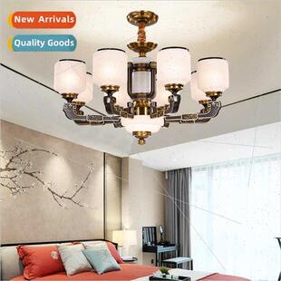 Chinese living room xury villa jade chandelier hall imation