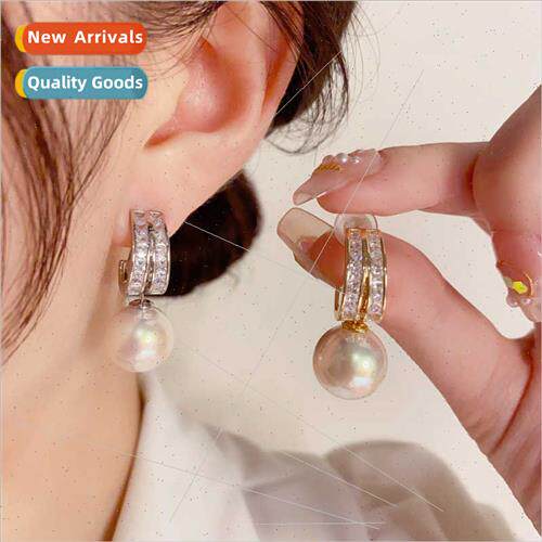 A multi-wear mabe pearl earrings s925 silver pin fashion cel