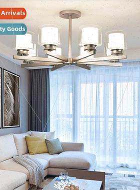 American living room chandelier New Chinese iron lamp LED mo