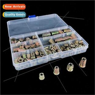 120Pcs Nut Head Furnur Wood Drive Insert Galvanized Iron Hex