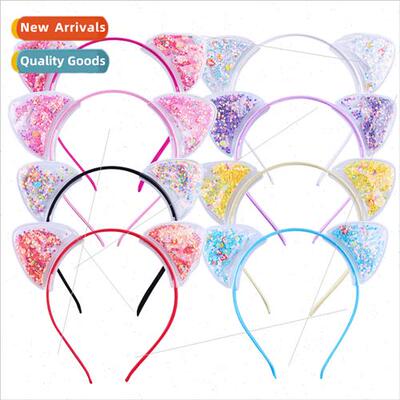 Cat ears hair band cartoon quicksand hair accessories ears h