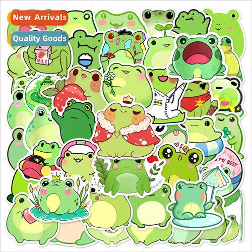 50 pcs of cute ltle frog graffi stickers guar thermos luggag