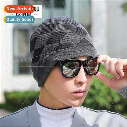 Hat men winter padded warm ear protection pullover hat outdo