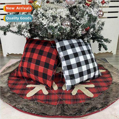 Christmas decorations plaid striped pillow covers simple hom