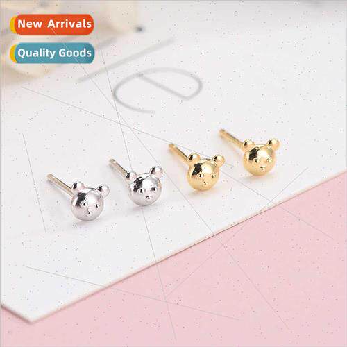 s925 silver Korea earrings female cute gummy bear earrings g