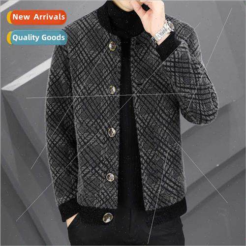 Casual jacket tweed jacket fall winter imation mink velvet c