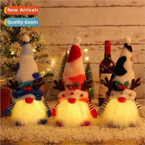 Christmas antler light-up doll 2023 new short legs faceless