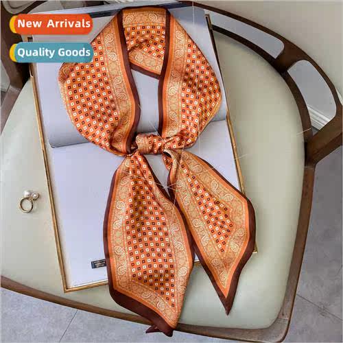 Spring fall summer new Korean  geometric silk scarf female t