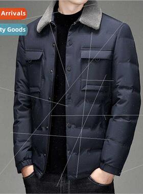 2023 new winter youth fashion men warm down jacket windproco