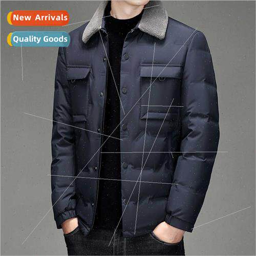 2023 new winter youth fashion men warm down jacket windproco