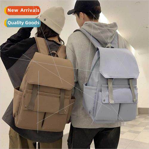 Schoolbag female opening season shoulder bag tide solid colo