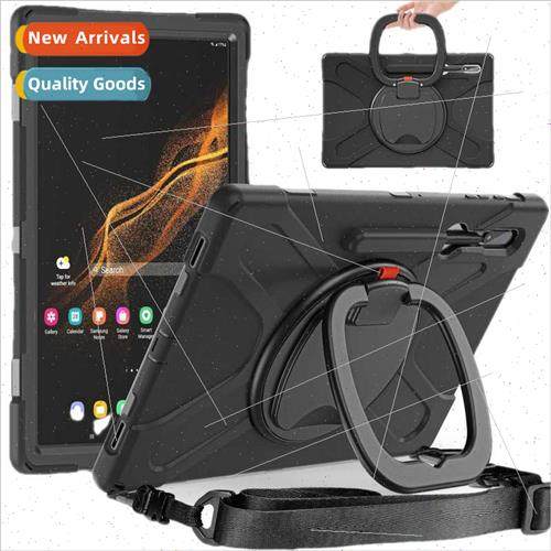 适用Samsung Tab S8 Ultra Tablet Leather Case 14.6 inch Handh