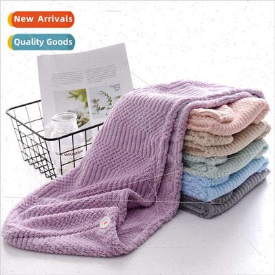 Microfiber thickened quick-drying water-absorbent dry hair c