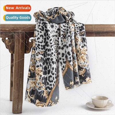 Europe Uned States new winter leopard print scarf female fas