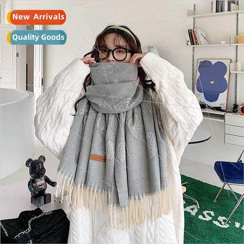 Autumn winter imation cashmere leaves pattern Korean  tide t