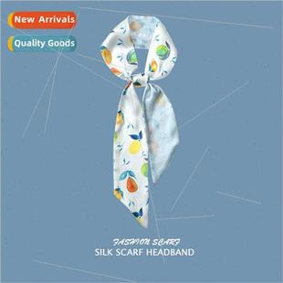 narrow long female Korean decora scarf thin silk New summer