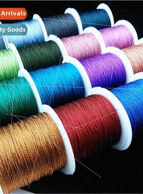 Gold silver colored silk yarn small roll 3/6/9/12/15 strands