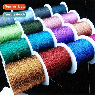 Gold silver colored silk yarn small roll 3/6/9/12/15 strands