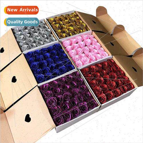 Valentine Day crystal gold pink rose flower head blue siren