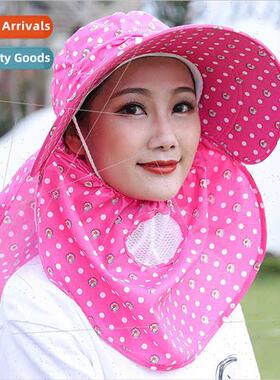 Women summer sunscreen sun hat shawl hat tea plucking hat