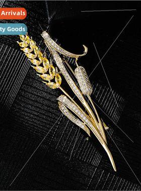 Korea Fashion Harvest Golden Wheat Brooch Atmosphere Plant C