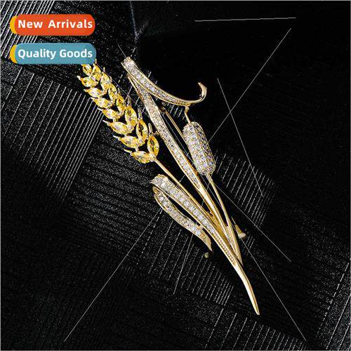 Korea Fashion Harvest Golden Wheat Brooch Atmosphere Plant C