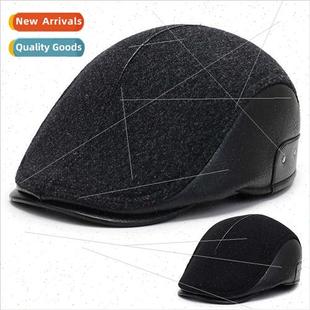 winter ward elderly cap tongue duck fall men hat aged Middle
