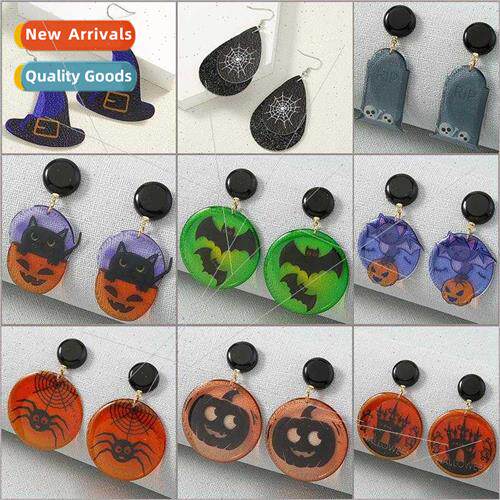 handmade Halloween earrings适用women handmade woven resin gh