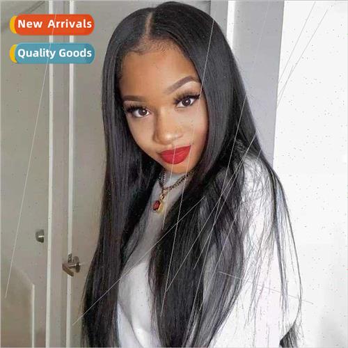 African wig women Europe fashion center parted long Fiberize