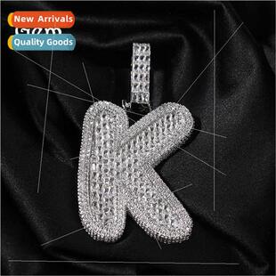 Hip Men Zirconia Full Vintage Set Pendant Letter Hop Copper