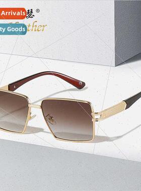 New square frame 50886 Europe retro sunglasses metal fashion