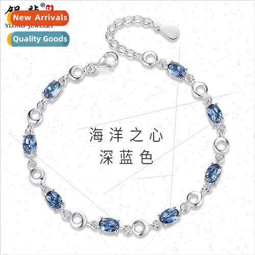 Foot silver bracelet female crystal ocean star Korea Mori gi