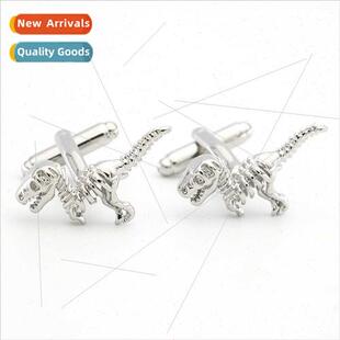 New lver Animal Dinosaur Skeleton Cufflinks Men French Shirt