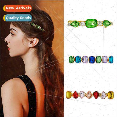 Europe fashion dopamine color rhinestone hair clips hair acc