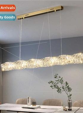 ght luxury simple dining room table crystal chandelier moder