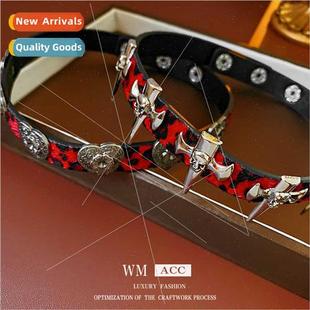 heart skull metal old neck fashion love collar Doing leather