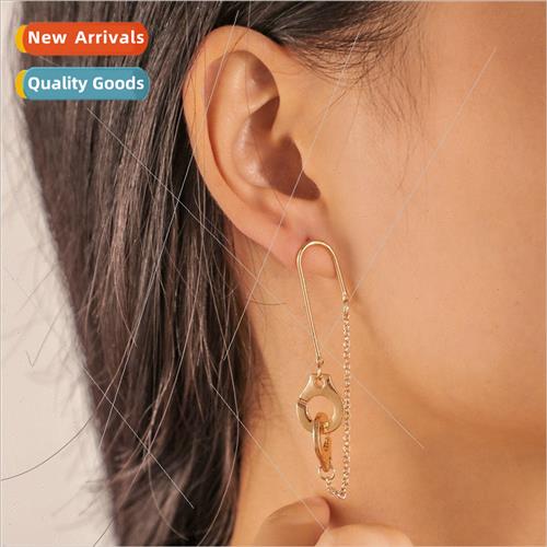 ins Europe niche earrings fashion metal chain earrings perso