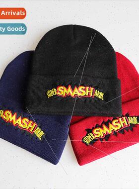 tide cap Super Smash Bros embroidery knted cap fall winter s